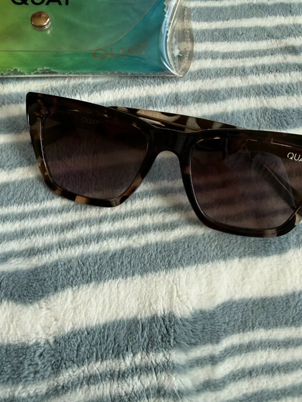 Quay Call The Shots Square Cat Eye Tortoise Brown Sunglasses